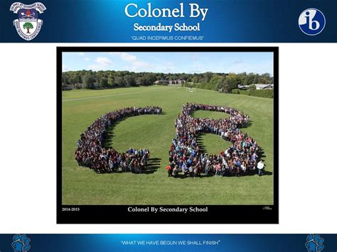 Colonel By Secondary School Information .